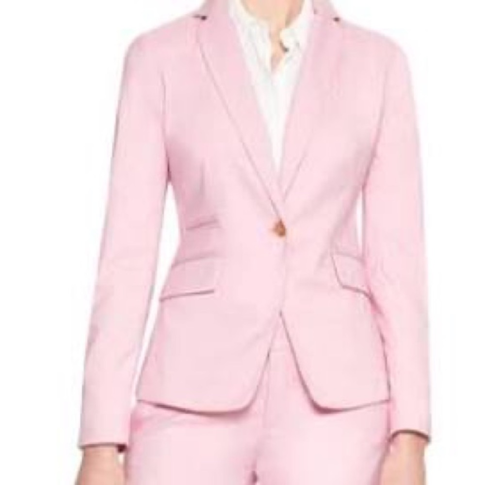 Banana Republic pink suit jacket